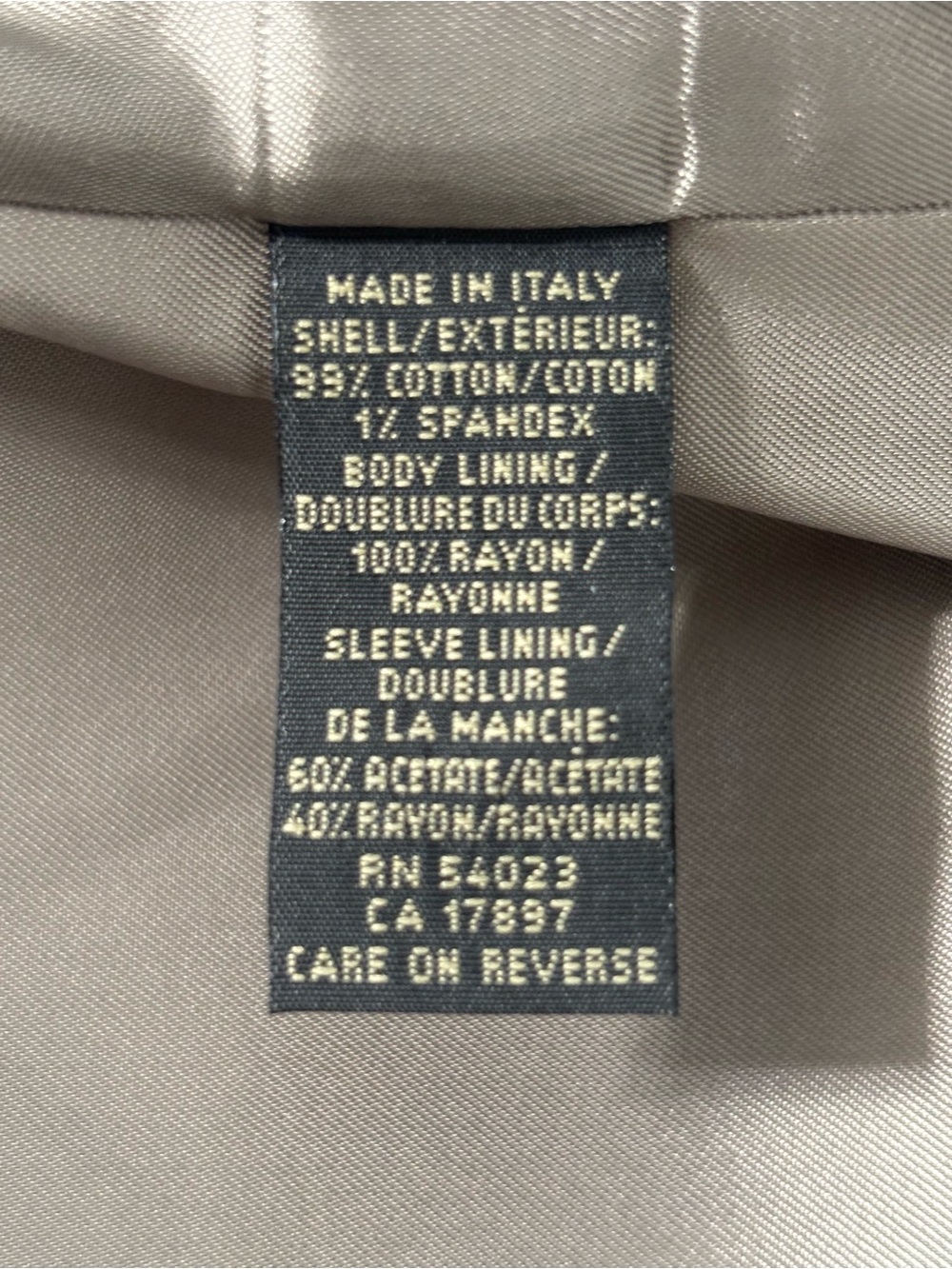 Banana Republic Beige Cotton Sport Coat 42S Short Summer Party Made In Italy - Picture 12 of 12